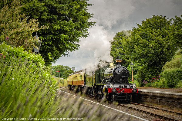 Steam Train arriving at Blue Anchor Picture Board by Chris Gurton