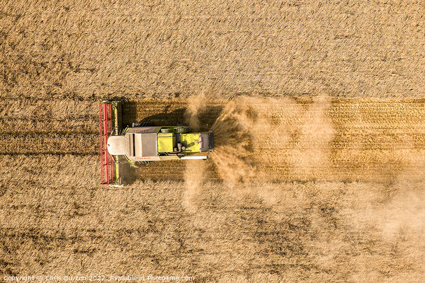 Class Combine Harvester from Above Picture Board by Chris Gurton