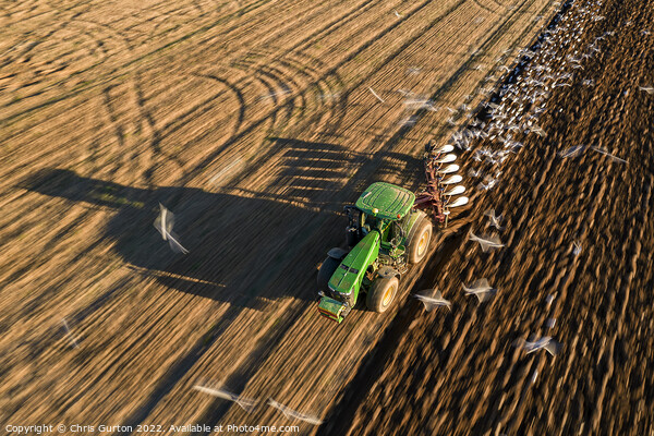 John Deere Ploughing Picture Board by Chris Gurton