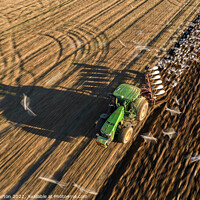 Buy canvas prints of John Deere Ploughing by Chris Gurton