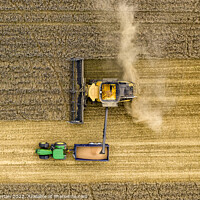 Buy canvas prints of Harvest from above by Chris Gurton