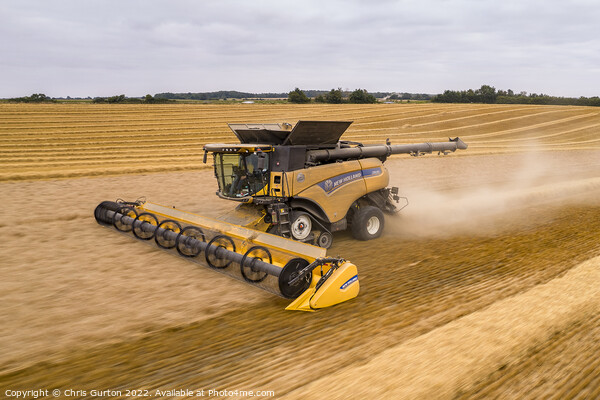 New Holland Combine Harvester Picture Board by Chris Gurton