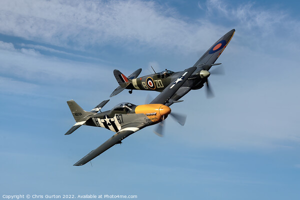 Mustang and Spitfire Picture Board by Chris Gurton
