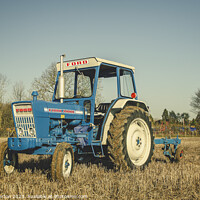 Buy canvas prints of Ford 4000 Tractor and Plough by Chris Gurton