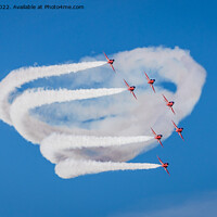 Buy canvas prints of Swirling Red Arrows  by John Kiss