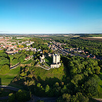 Buy canvas prints of Conisbrough Castle From The Air by Apollo Aerial Photography