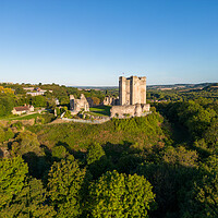 Buy canvas prints of Conisbrough Castle From The Air by Apollo Aerial Photography