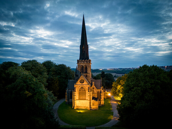 Wentworth Church Picture Board by Apollo Aerial Photography