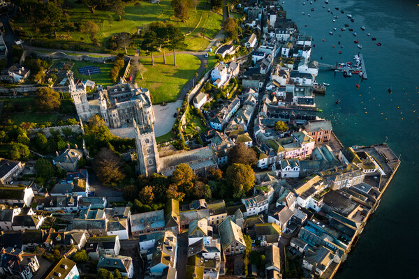 Fowey in Cornwall Picture Board by Apollo Aerial Photography