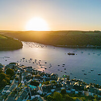 Buy canvas prints of Fowey Cornwall Sunrise by Apollo Aerial Photography