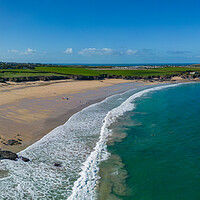 Buy canvas prints of Harlyn Bay Cornwall by Apollo Aerial Photography