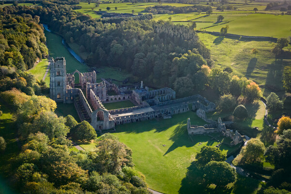 Fountains Abbey From The Air Picture Board by Apollo Aerial Photography