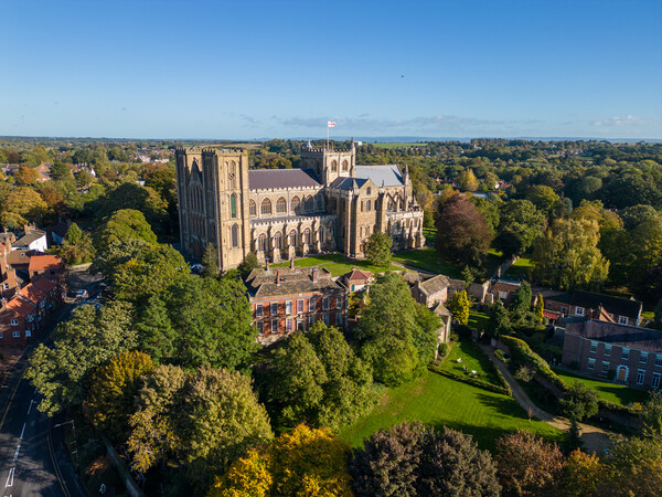 Ripon Cathedral From The Air Picture Board by Apollo Aerial Photography