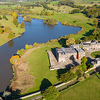 Buy canvas prints of Ripley Castle From The Air by Apollo Aerial Photography