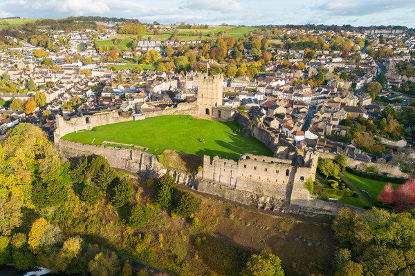 Richmond Castle Picture Board by Apollo Aerial Photography