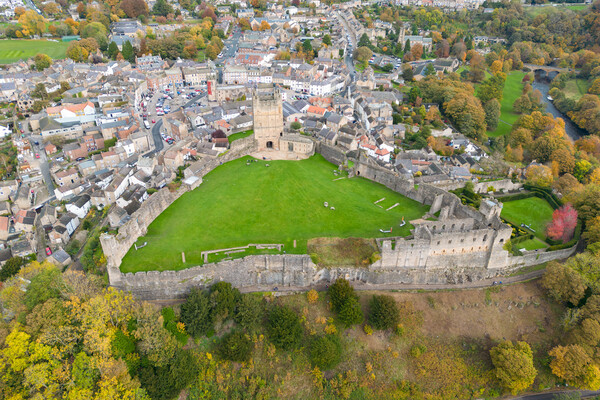 Richmond Castle From The Air Picture Board by Apollo Aerial Photography