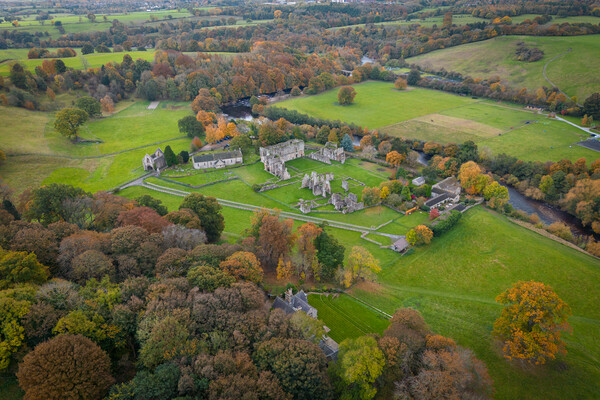Easby Abbey Picture Board by Apollo Aerial Photography