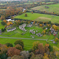 Buy canvas prints of Easby Abbey by Apollo Aerial Photography