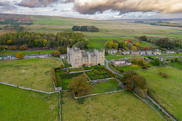 Bolton Castle Picture Board by Apollo Aerial Photography