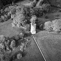 Buy canvas prints of Richmond Folly Black and White by Apollo Aerial Photography