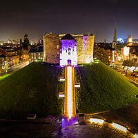 Buy canvas prints of Cliffords Tower, York Castle by Apollo Aerial Photography