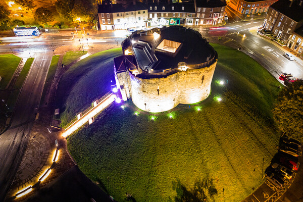 Cliffords Tower York Castle Picture Board by Apollo Aerial Photography