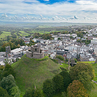 Buy canvas prints of Launceston Castle From The Air by Apollo Aerial Photography