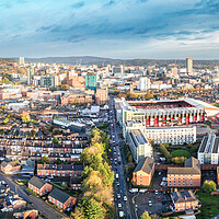 Buy canvas prints of The Red Side of Sheffield by Apollo Aerial Photography
