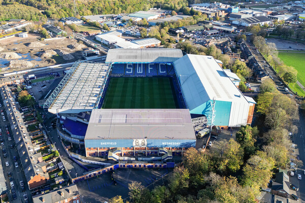 Hillsborough Stadium Picture Board by Apollo Aerial Photography