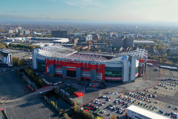 Old Trafford From The Air Picture Board by Apollo Aerial Photography