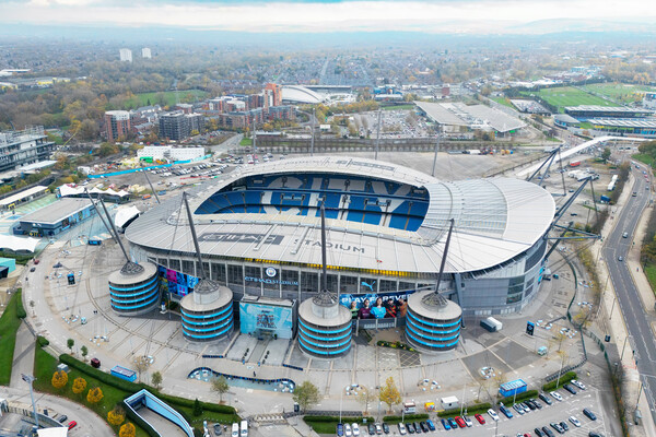 Etihad Stadium From The Air Picture Board by Apollo Aerial Photography