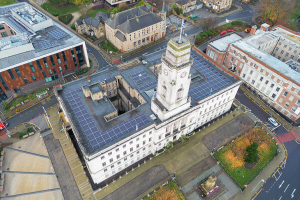 Barnsley Town Hall Picture Board by Apollo Aerial Photography