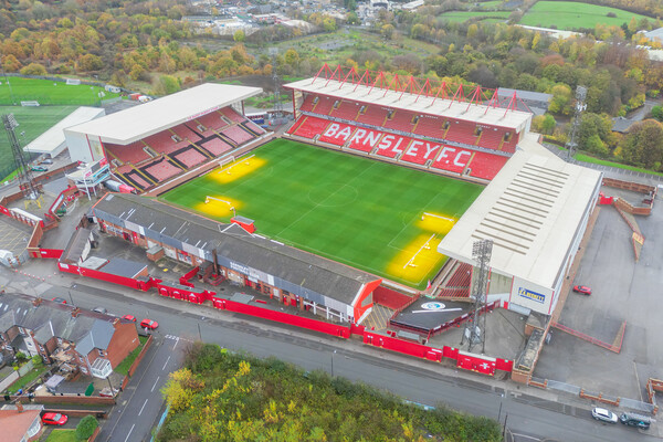 Oakwell From The Air Picture Board by Apollo Aerial Photography