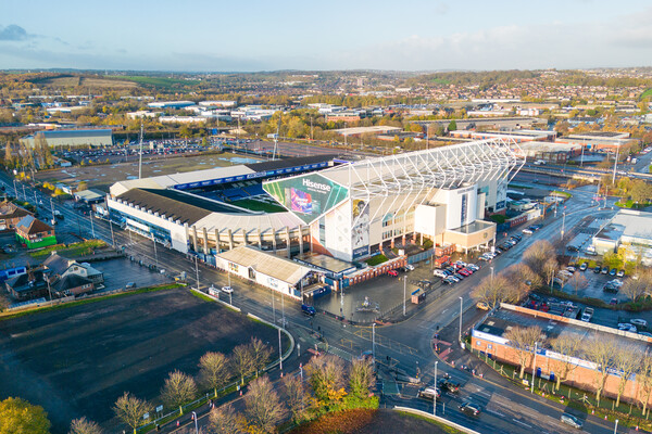 Elland Road Leeds Picture Board by Apollo Aerial Photography