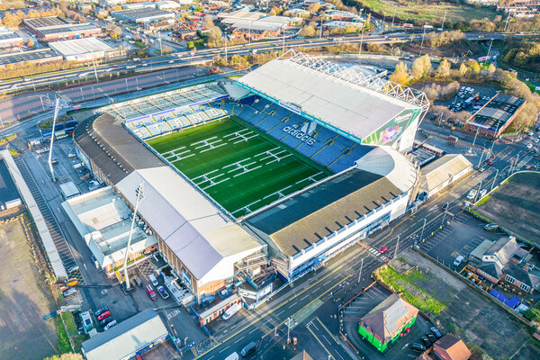 Elland Road From The Air Picture Board by Apollo Aerial Photography