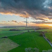 Buy canvas prints of Emley Moor Mast Sunset by Apollo Aerial Photography