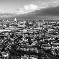 Buy canvas prints of Leeds City Black and White by Apollo Aerial Photography