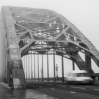 Buy canvas prints of Tyne Bridge In The Fog by Apollo Aerial Photography