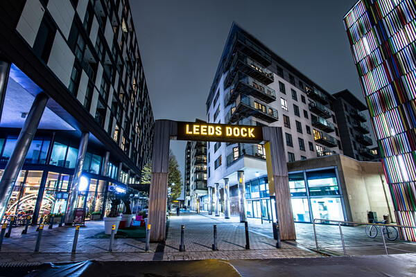 Leeds Dock Picture Board by Apollo Aerial Photography