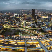 Buy canvas prints of Sheffield City At Night by Apollo Aerial Photography
