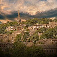 Buy canvas prints of Golcar Huddersfield by Apollo Aerial Photography