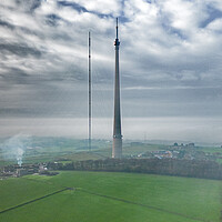 Buy canvas prints of Emley Moor Mast by Apollo Aerial Photography