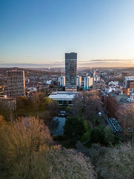 Sheffield Arts Tower Picture Board by Apollo Aerial Photography