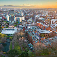 Buy canvas prints of Sheffield Skyline Sunrise by Apollo Aerial Photography