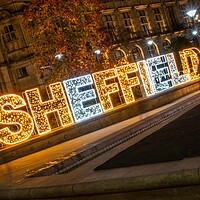 Buy canvas prints of Sheffield In Lights by Apollo Aerial Photography