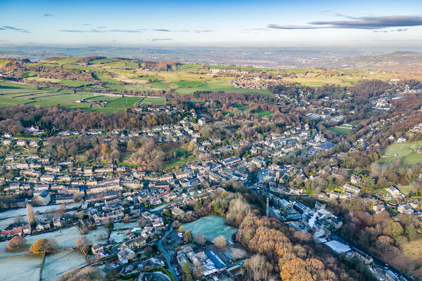Holmfirth From The Air Picture Board by Apollo Aerial Photography