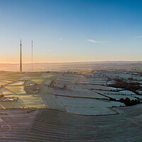 Buy canvas prints of Emley Moor Sunrise Panorama by Apollo Aerial Photography