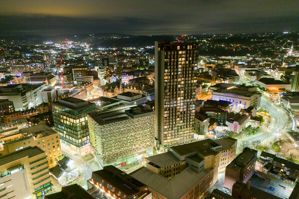 Sheffield Cityscape Picture Board by Apollo Aerial Photography