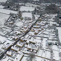 Buy canvas prints of Wentworth Snow Scene by Apollo Aerial Photography