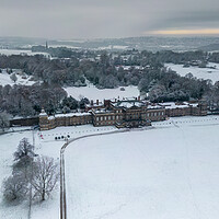 Buy canvas prints of Wentworth Woodhouse Winter Wonderland by Apollo Aerial Photography